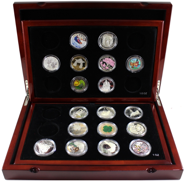 2014-2016 Mixed Denomination Bulk Collection Of RCM 1oz & 1/2oz Coins in RCM Collector Display Case