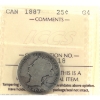 Image 1 : 25-cent 1887 ICCS G4