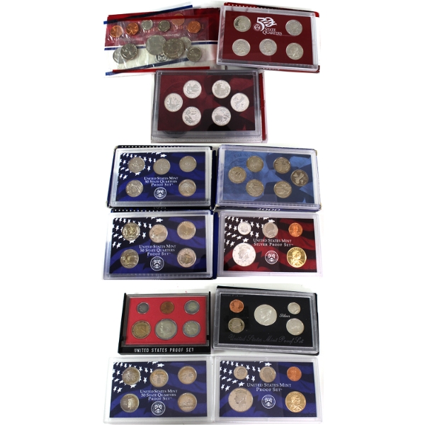 Bulk Lot of USA 1982-2009 Mixed Sets. 9pcs.