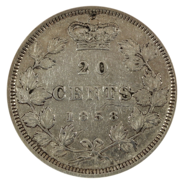 20-cent 1858 VF-EF