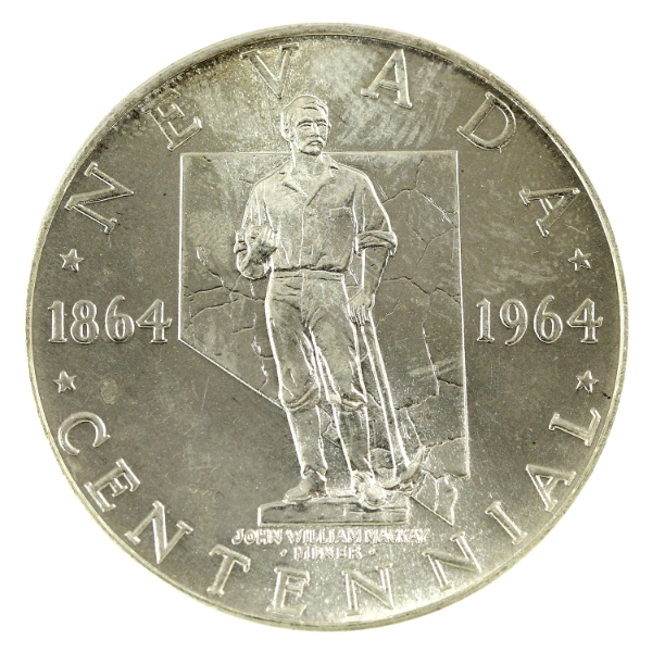 1864-1964 Nevada Centennial State Silver Medal