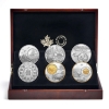 Image 1 : 2022 The Bigger Picture 6-Piece Set of 5oz .9999 Fine Silver Coins (Tax Exempt)