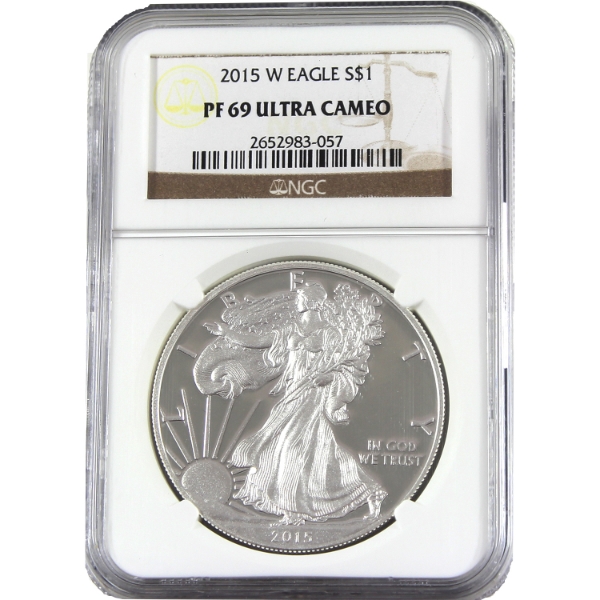 USA Silver 2015-W $1 Silver Eagle NGC PF69 Ultra Cameo (Tax Exempt)