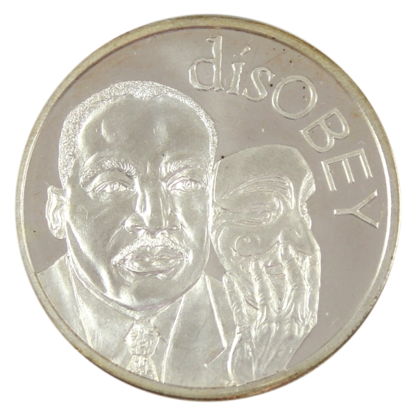 1oz Silver Shield disOBEY Series 2017 MLK .999 Fine Silver Round (Tax Exempt)