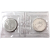 Image 2 : 2x 1oz 1989 .9999 Fine Silver Maple Leaf Rounds Sealed. 2pcs. (Tax Exempt)