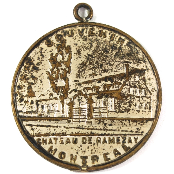 Montreal N.D. Chateau de Ramezay Souvenir Medallion 16.7g-White Metal, 37mm