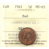 Image 1 : 1-cent 1941 ICCS MS65 Red