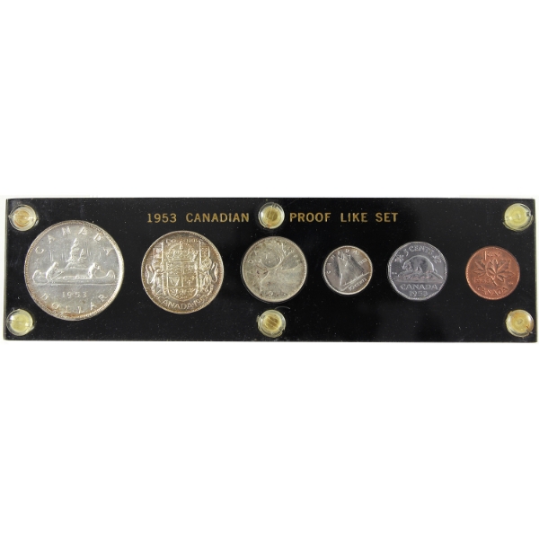 1953 Silver Proof Like Set in Vintage Screw Holder