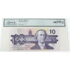 Image 1 : BC-57a 1989 $10 Low Serial # Legacy GEM UNC66 PPQ Thiessen-Crow SN:ADA0000545
