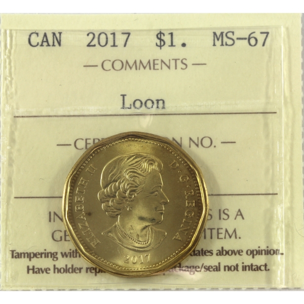 Loon $1 2017 ICCS MS67