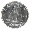 Image 2 : 10-cent 1957 ICCS MS66 Cameo