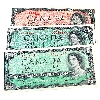 Image 1 : BC-37 & 38 1954 $1 & $2 Neat Numbers VF-EF to EF Beattie-Rasminsky. 3pcs. 