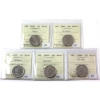 Image 1 : 25-cent 2004P-2006P ICCS MS65. 5pcs. 