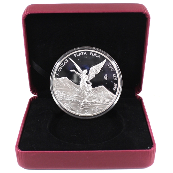 5oz Mexico 2017 Libertad .999 Fine Silver Round (Tax Exempt)