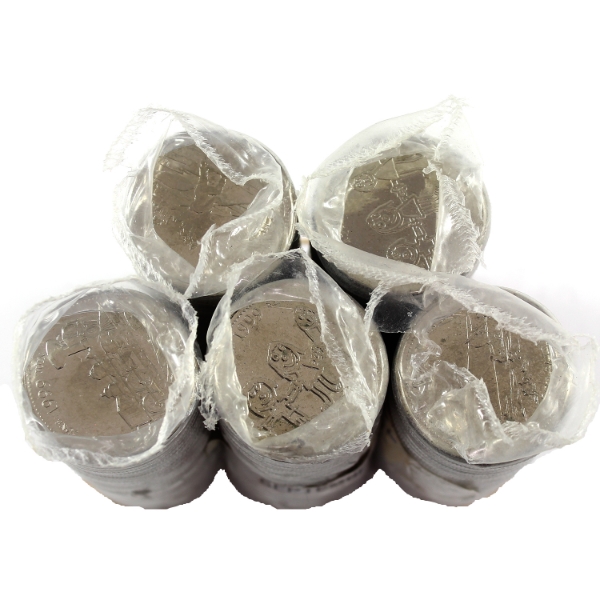 1999 25-cent Commemorative Month Rolls of 40pcs. 5 Rolls.