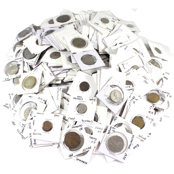 Bulk Collection of 330+ World Mixed Denomination Coins. 330+ pcs