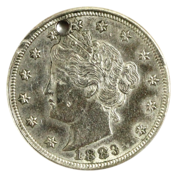 USA 1883 Nickel EF-AU (Hole)