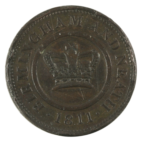 Great Britain 1811 Birmingham and Neath Crown Copper Company One Penny Token EF