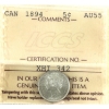 Image 1 : 5-cent 1894 ICCS AU55