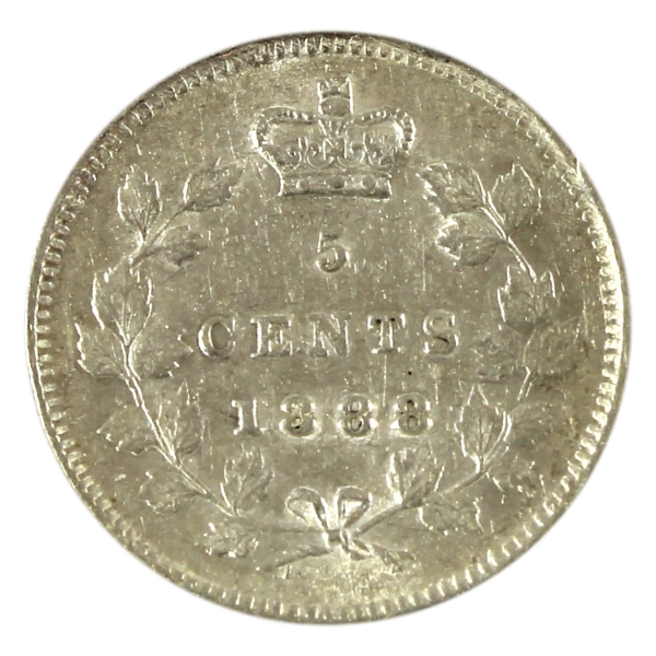 5-cent 1888 EF-AU