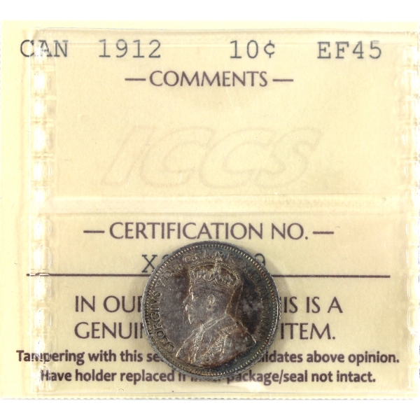 10-cent 1912 ICCS EF45