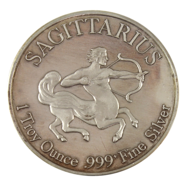 1oz National Refiners Sagittarius .999 Fine Silver Round (Tax Exempt)