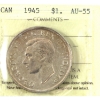 Image 1 : Silver $1 1945 ICCS AU55