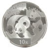 Image 2 : China Silver 2008 10 Yuan Panda NGC MS69 1oz .999 Fine Silver Coin (Tax Exempt)