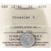 Image 1 : 5-cent 1874H Crosslet 4 ICCS AU50 