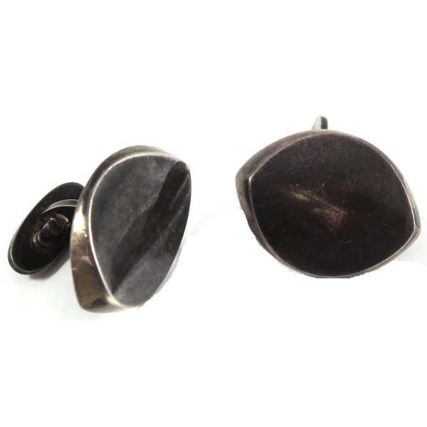 Pair of Hollow Sterling Silver Cufflinks, 13.97g