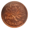 Image 2 : 1-cent 1948 A To Denticle ICCS MS65 Red