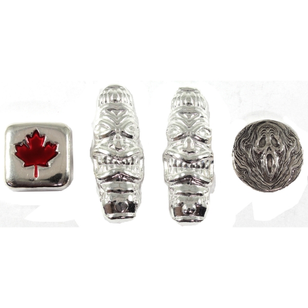 3.5oz Lot Total! RSSC .999 Fine Silver Shaped Bars & Round. 4pcs. (Tax Exempt)