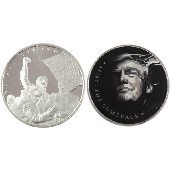 2x 1oz Donald Trump .999 Fine Silver Rounds. 2pcs. (Tax Exempt)