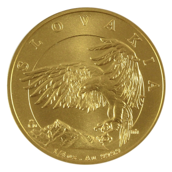 Niue Gold 2024 $10 Slovakia Eagle 1/4oz .9999 Gold Coin. Low Mintage of 500! (Tax Exempt)