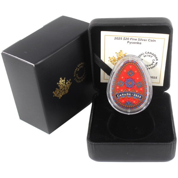 2025 $20 Pysanka 1oz .9999 Fine Silver Coin (Tax Exempt)