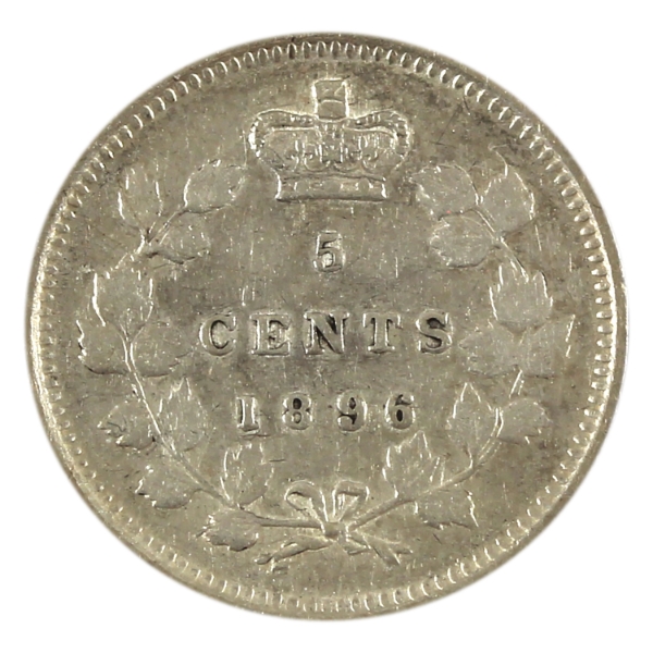 5-cent 1896 EF-AU
