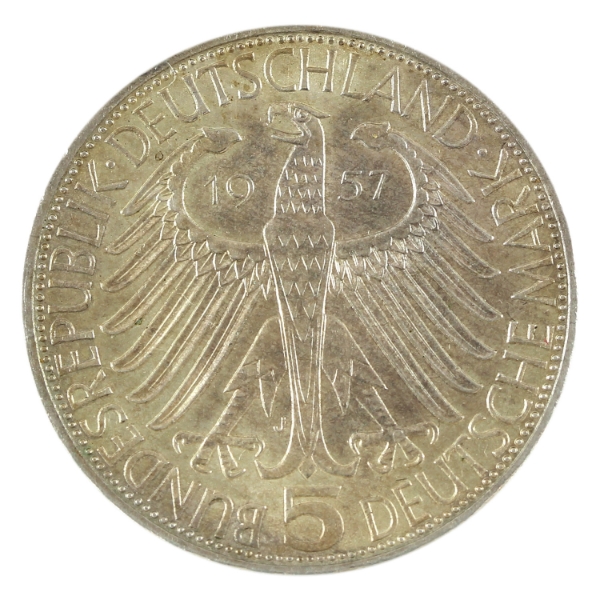Germany-Federal Republic Silver 1957J Centenary - Death of Poet Joseph Freiherr von Eichendorff