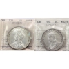 Image 1 : Silver $1 1935 AU58 & 1936 AU55 ICCS. 2pcs.