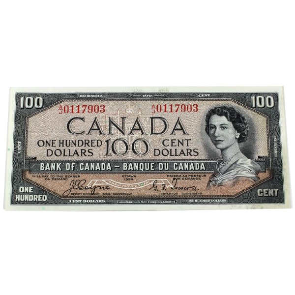 BC-35a 1954 $100 Devil's Face UNC or Better, Coyne-Towers SN: A/J0117903