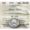 Image 1 : 10-cent 1954 ICCS PL66 Heavy Cameo