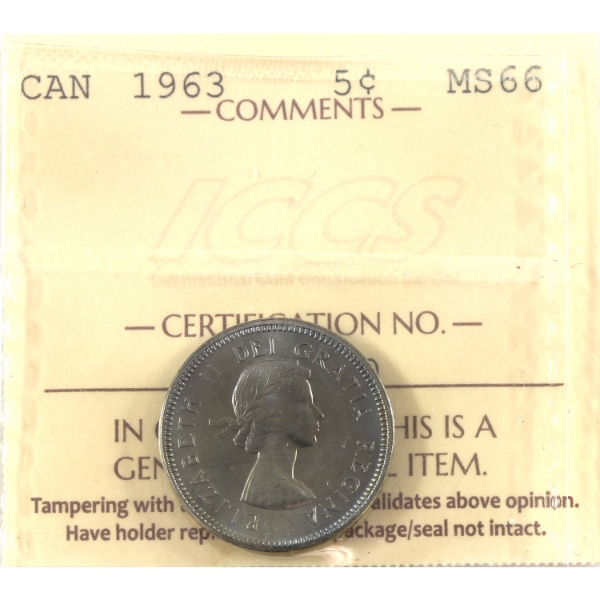 5-cent 1963 ICCS MS66