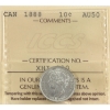 Image 1 : 10-cent 1888 ICCS AU50