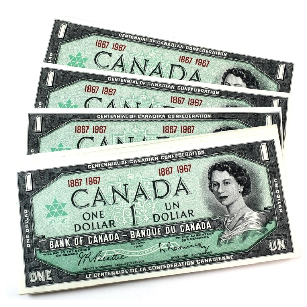 Estate Lot of 38x 1867-1967 $1 Most are AU or Better Beattie-Rasminsky. 38pcs
