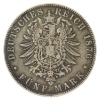Image 1 : German States-Saxony Albertine Silver 1876-E 5 Mark VF 
