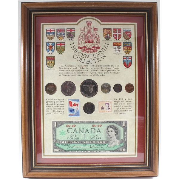 1867-1967 The Centennial Collection in Wooden Frame