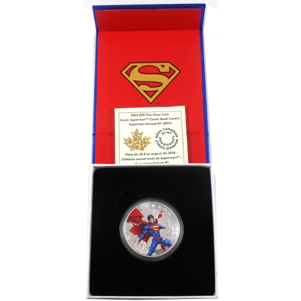 2014 $20 Iconic Superman Comic Book Covers: Superman Annual #1 (2012) 1oz .9999 Fine Silver Coin