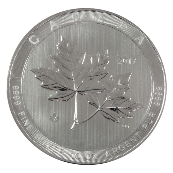 10oz 2017 $50 Magnificent Maple Leaves .999 Fine Silver Coin (Tax Exempt)