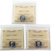 Image 1 : 10-cent 1956, 1957, & 1958 ICCS PL66 HC. 3pcs