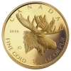 Image 2 : 2004 50-cent Moose 1/25oz .9999 Pure Gold Coin (Tax Exempt)