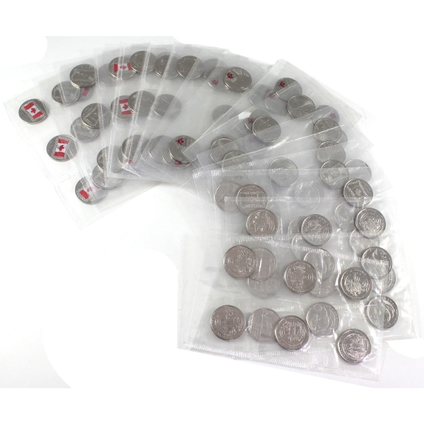 Group Lot of 2013-2017 25-cent Circulation Packs. 